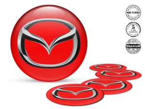 Mazda Felgenplaketten Logo Premium Silikon-Labels